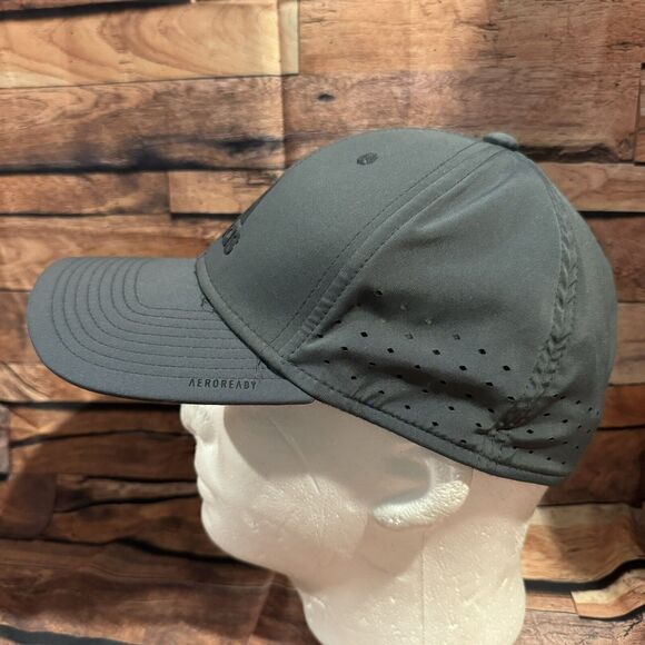 Adidas AEROREADY A-Flex Gray Baseball Cap Hat Stretch Fit Golf Athletic S/M - Picture 4 of 9